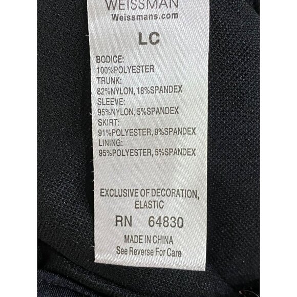 Jazz Hands by Weismann Girls Sequin Dance Costume Black/Red/Gold Size L - Picture 8 of 8